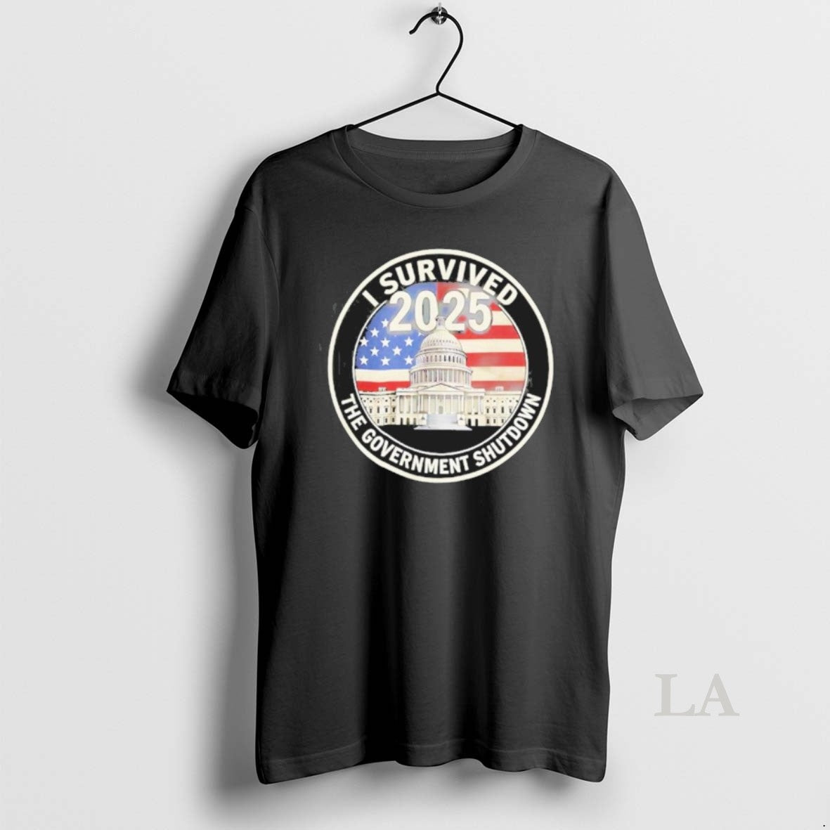 Original I Survived The Government Shutdown 2025 American Flag