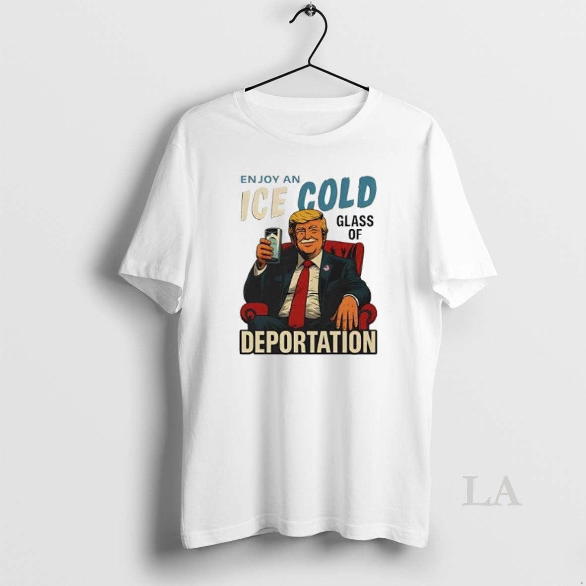 Original Ice Cold Glass Of Deportation Trump Milk Mustache Shrit