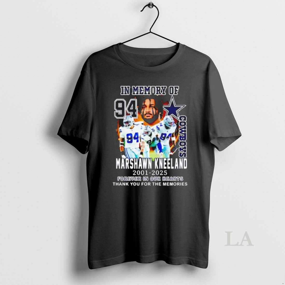 Original In Memory Of Cowboys Marshawn Kneeland 2021 2025 Forever In Our Hearts Black