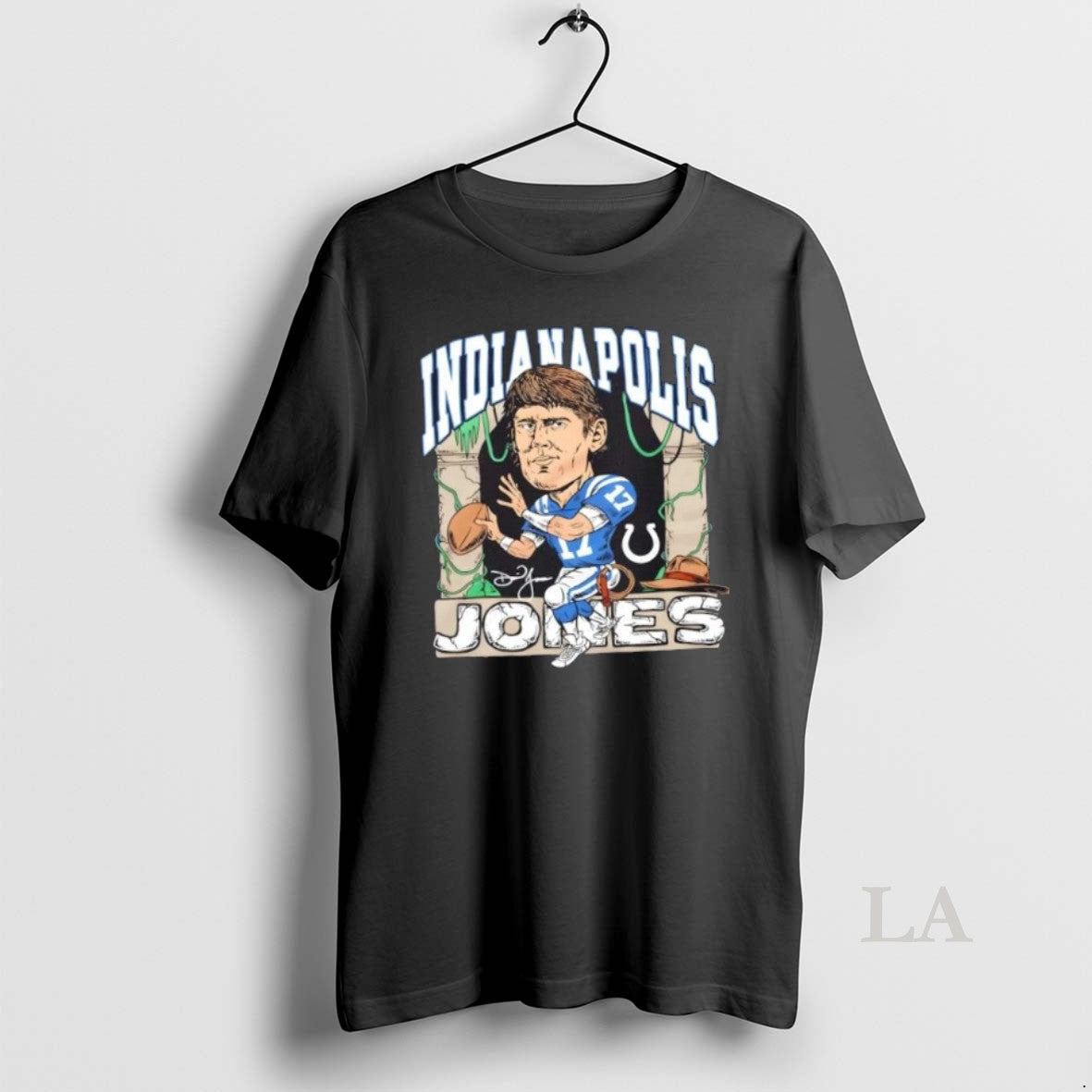 Original Indianapolis Colts Daniel Jones Caricature Signature