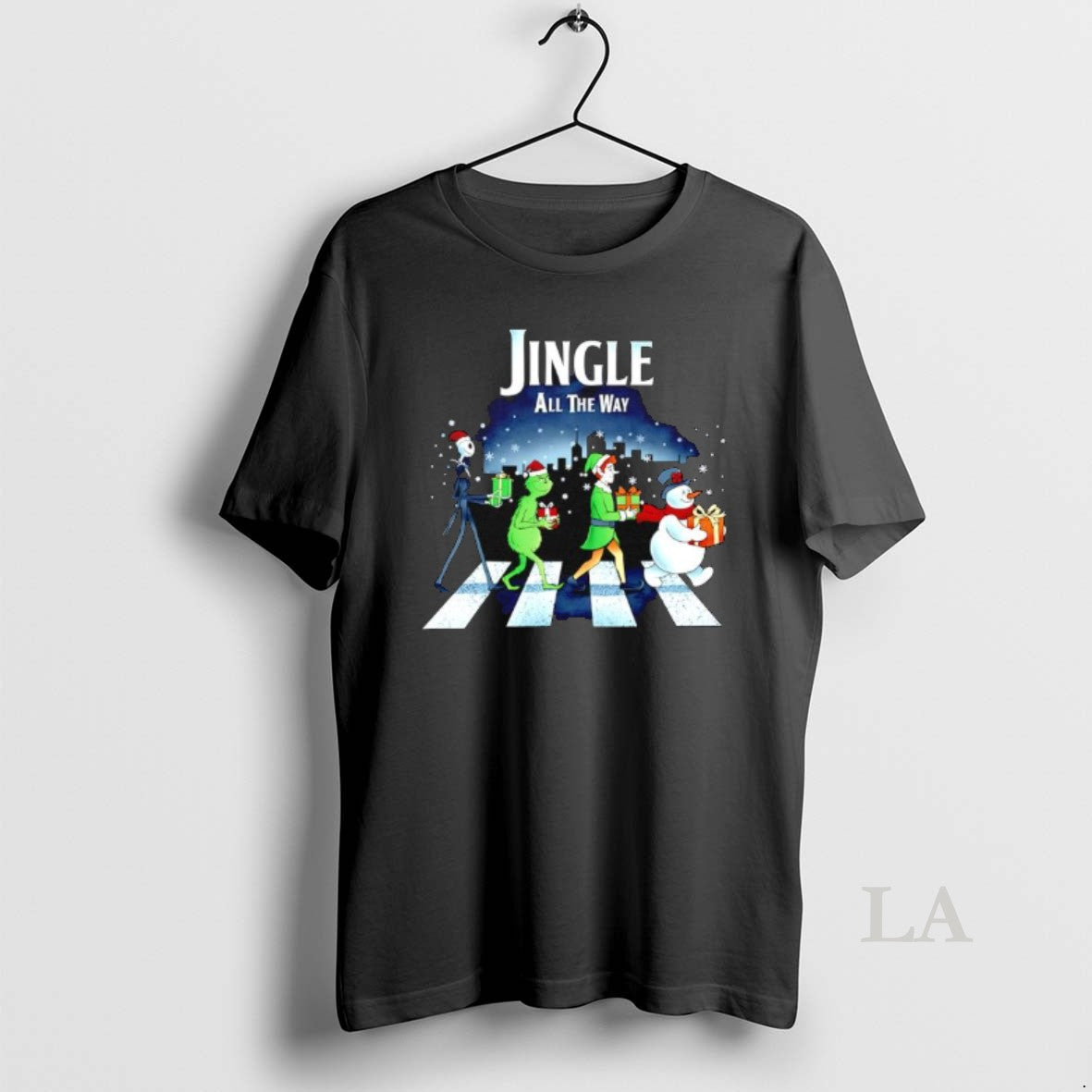 Original Jack Skellington X Abbey Road Jingle All The Way Chrismas Graphic