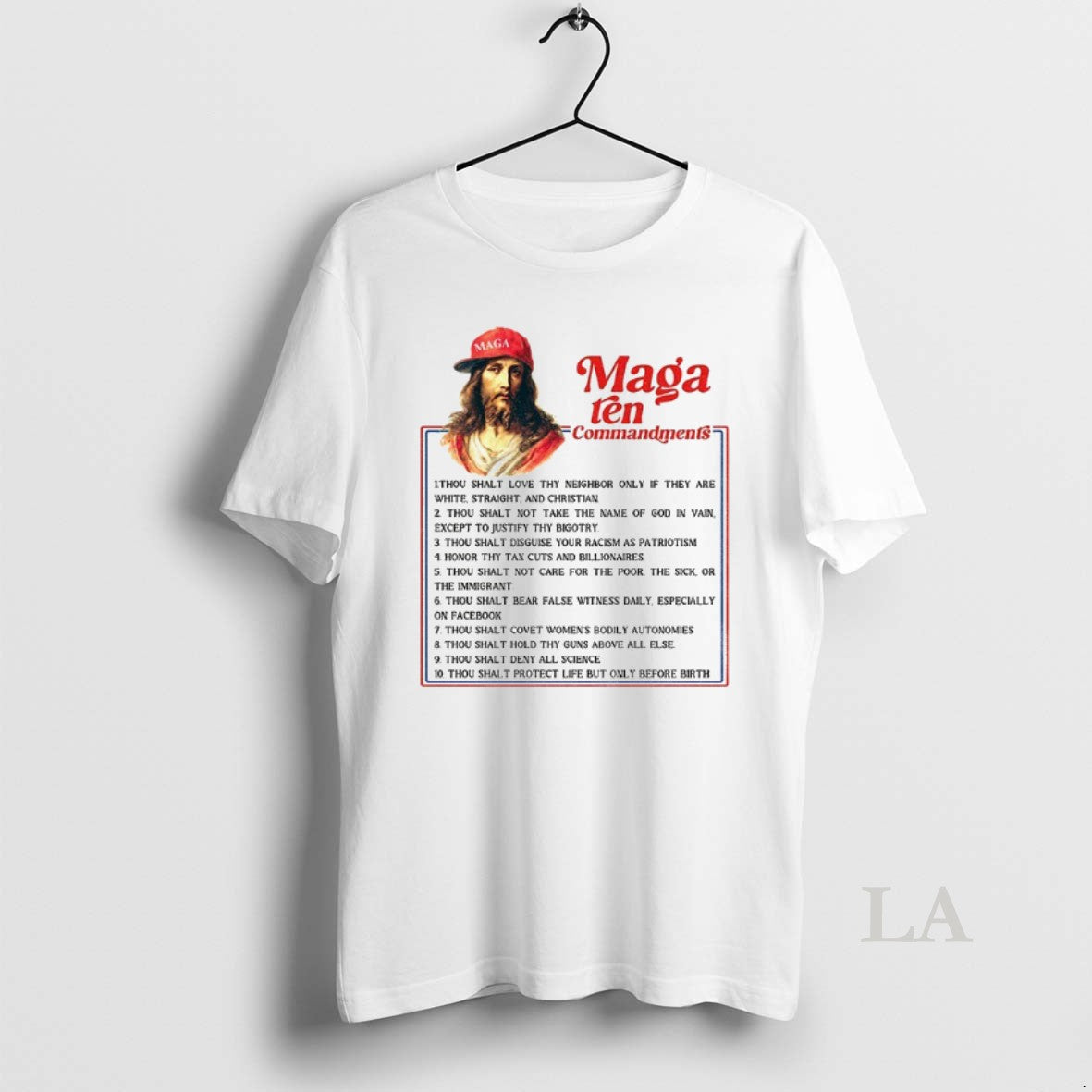 Original Jesus Maga Ten Commandments Anti Christian Hypocrisy Fuck Maga Anti Trump Fascism