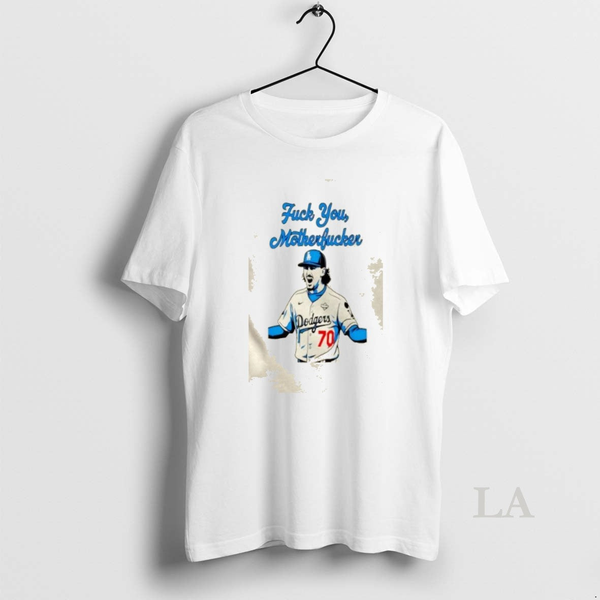 Original Justin Wrobleski Los Angeles Dodgers Fuck You Motherfucker
