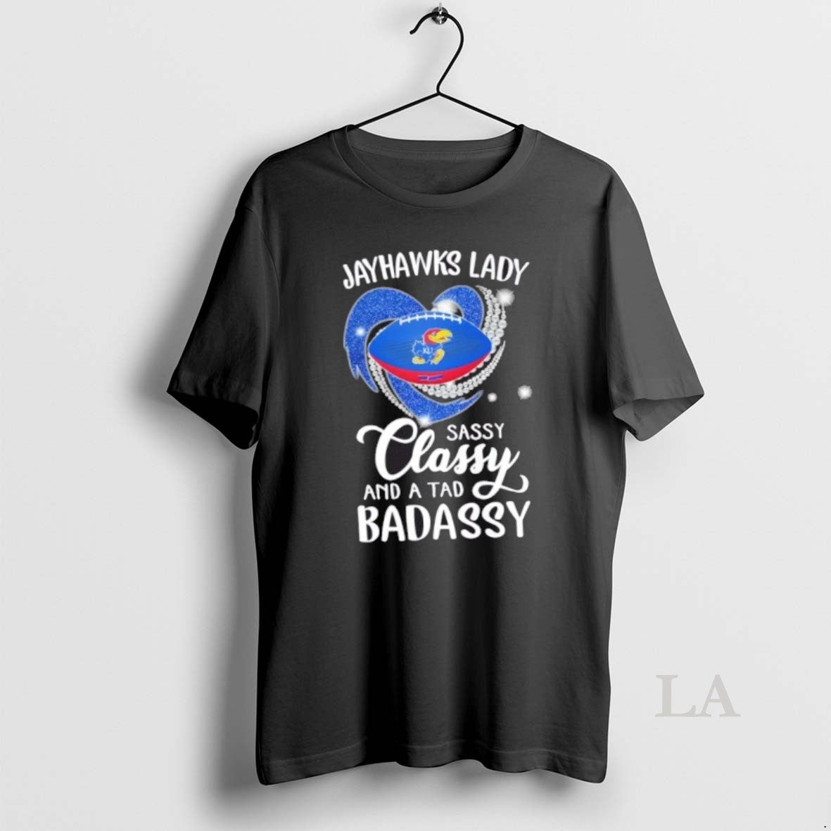 Original Kansas Jayhawks Lady Sassy Classy And A Tad Badassy Diamond Heart