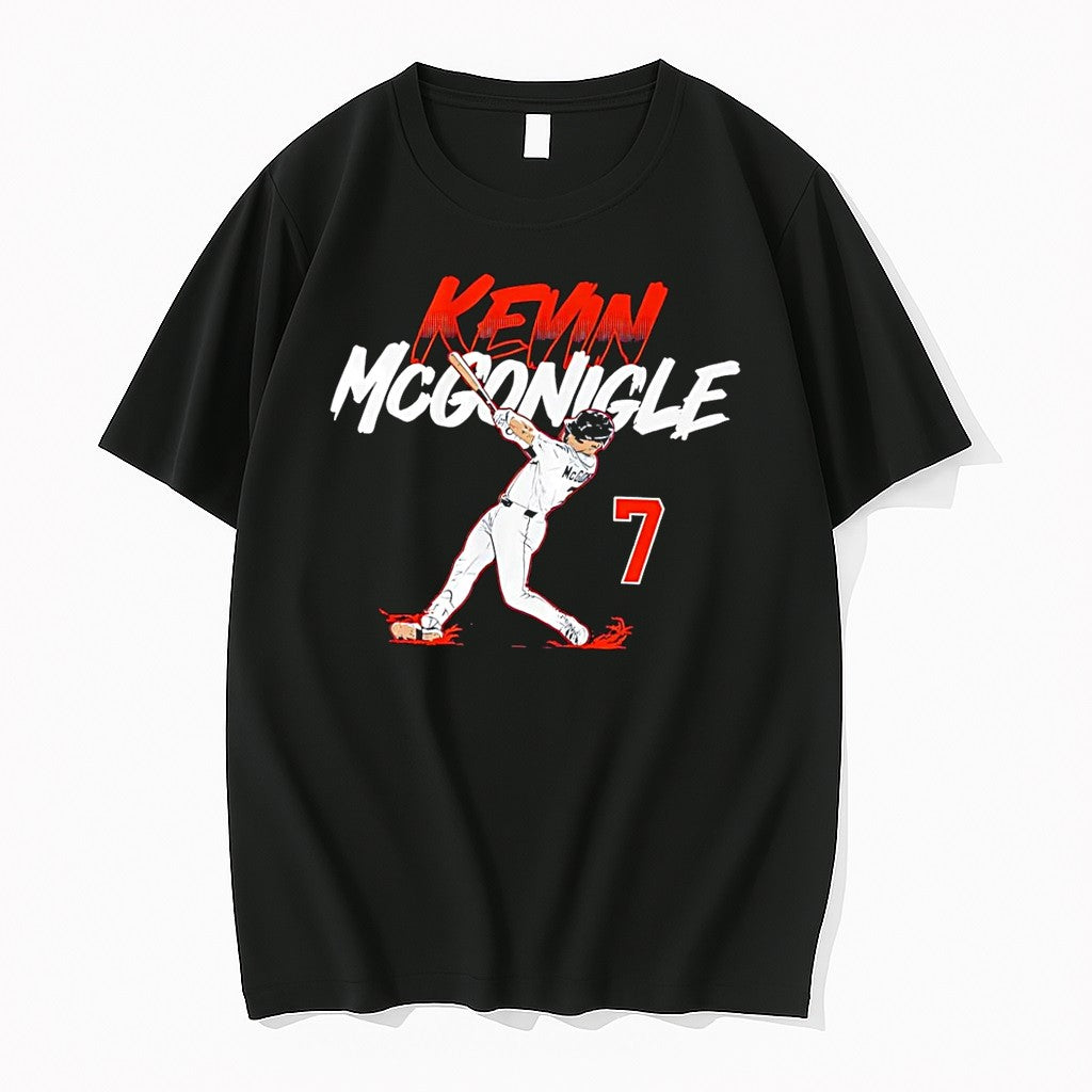 Original Kevin Mcgonigle Number 7 Detroit Tigers Baseball Player Black Tshirts Unisex , , , Long Sleeve Tee