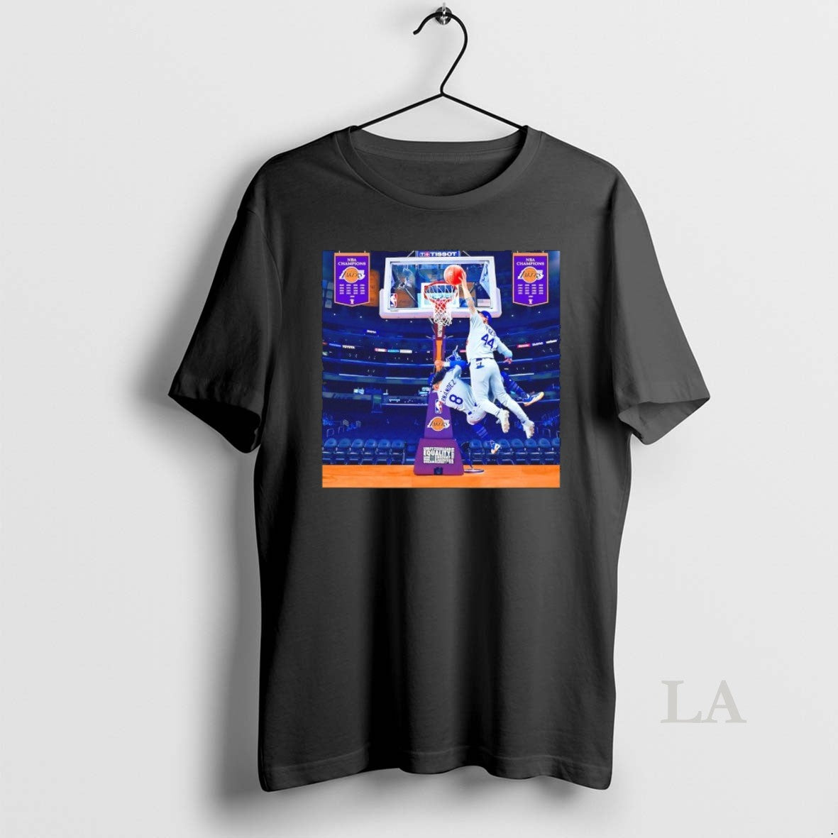 Original Kike Hernandez And Andy Pages Playing Basketball Nba Los Angeles Lakers