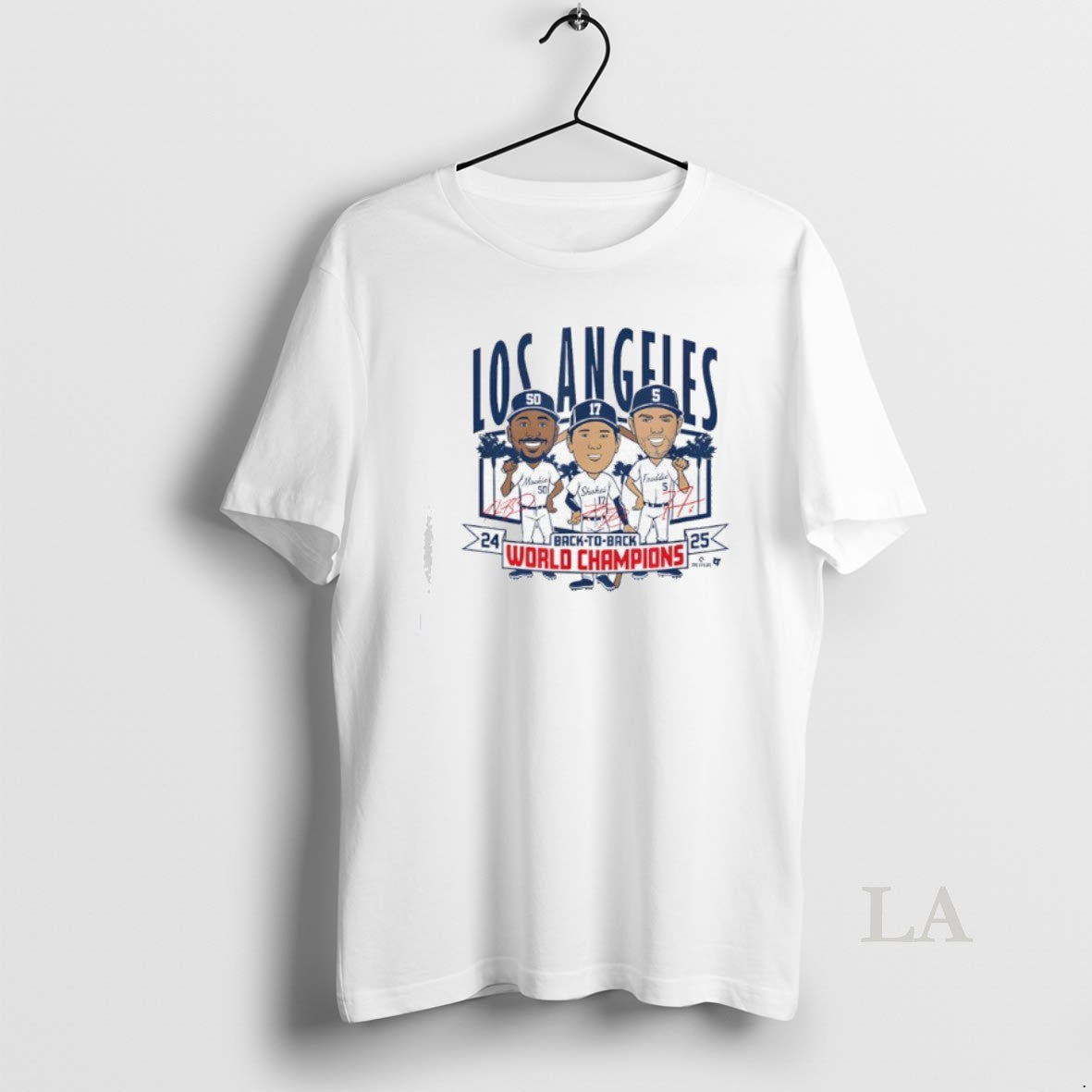 Original La Baseball Back To Back World Champs Caricatures