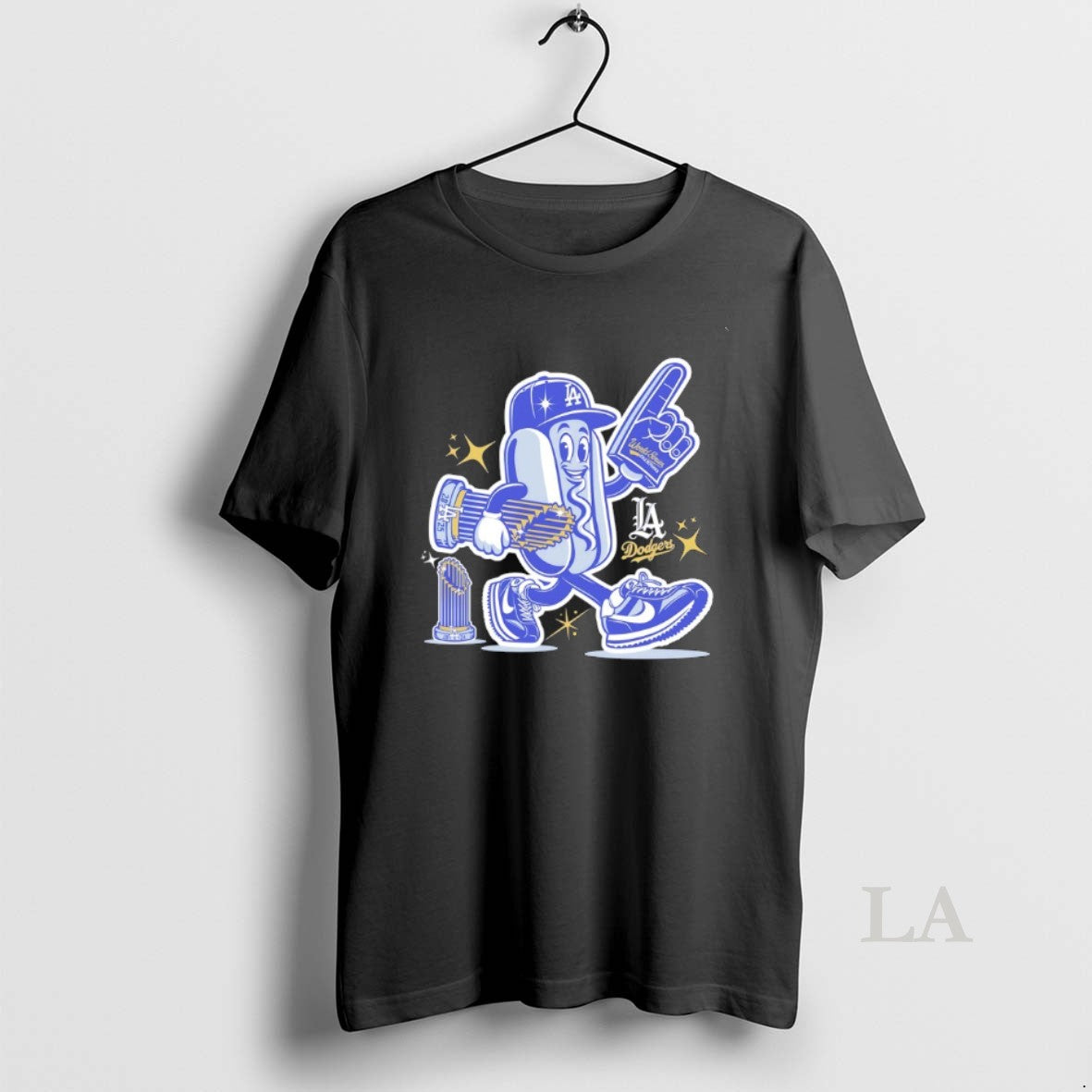 Original La Dodgers Hot Dog Mascot 2025 World Series Champions Trophy