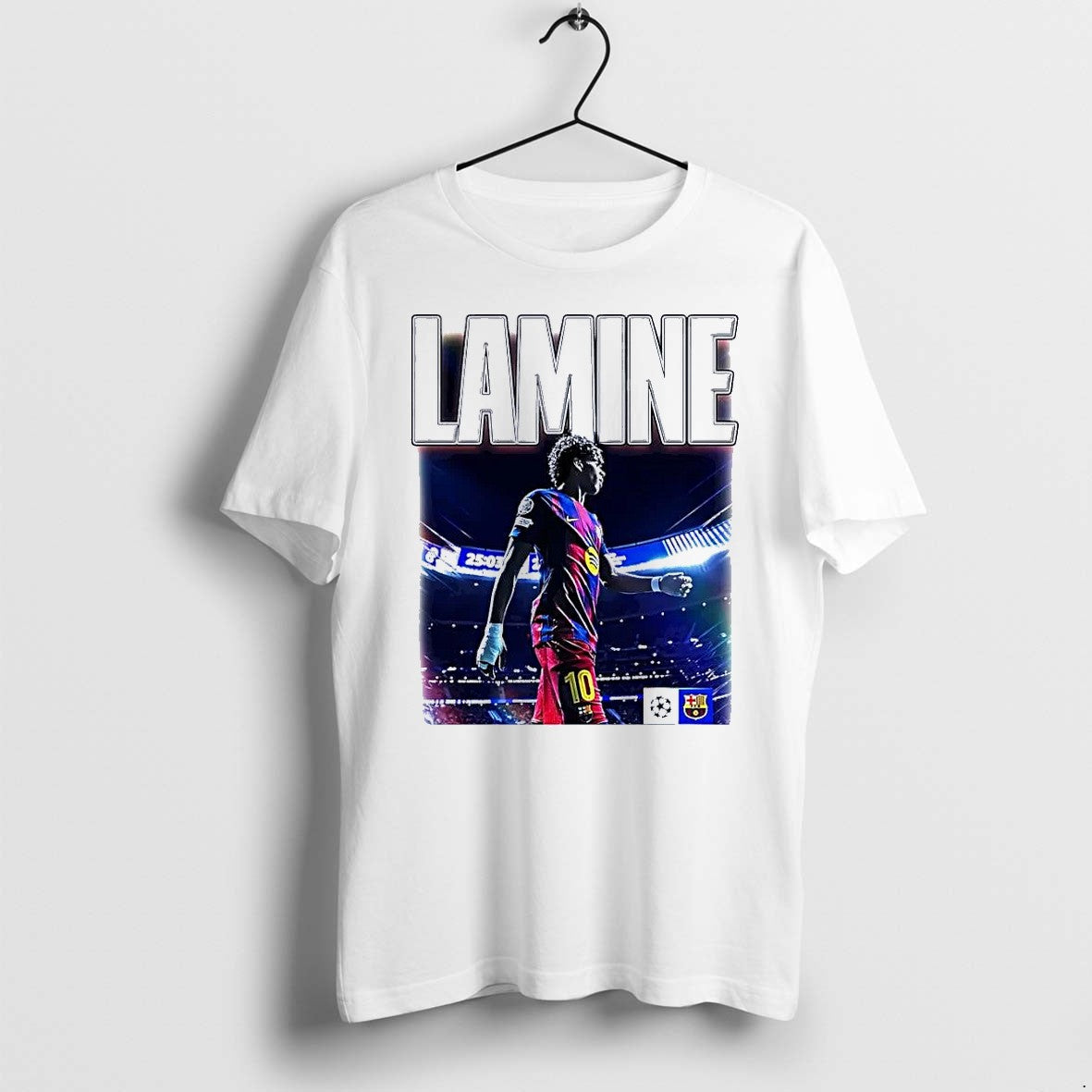 Original Lamine Yamal Walking In Stadium Lamine Barcelona Fc White Tshirts Jpg Unisex , , , Long Sleeve Tee