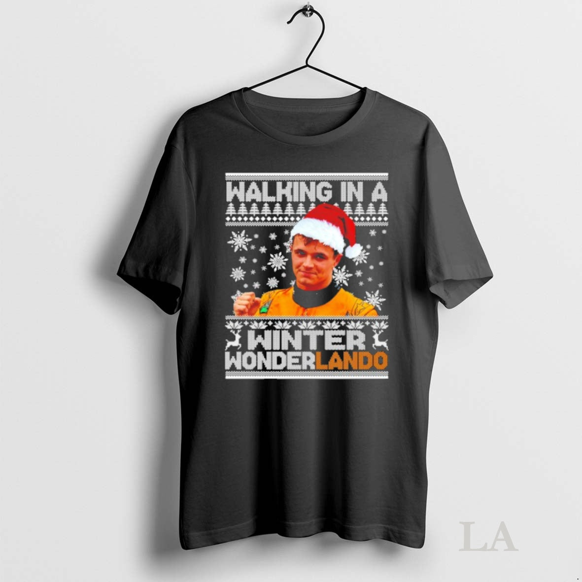 Original Lando Norris Walking In A Winter Wonderland Ugly Christmas