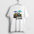 Original Los Angeles California Figueroa Street City Skyline Cartoon