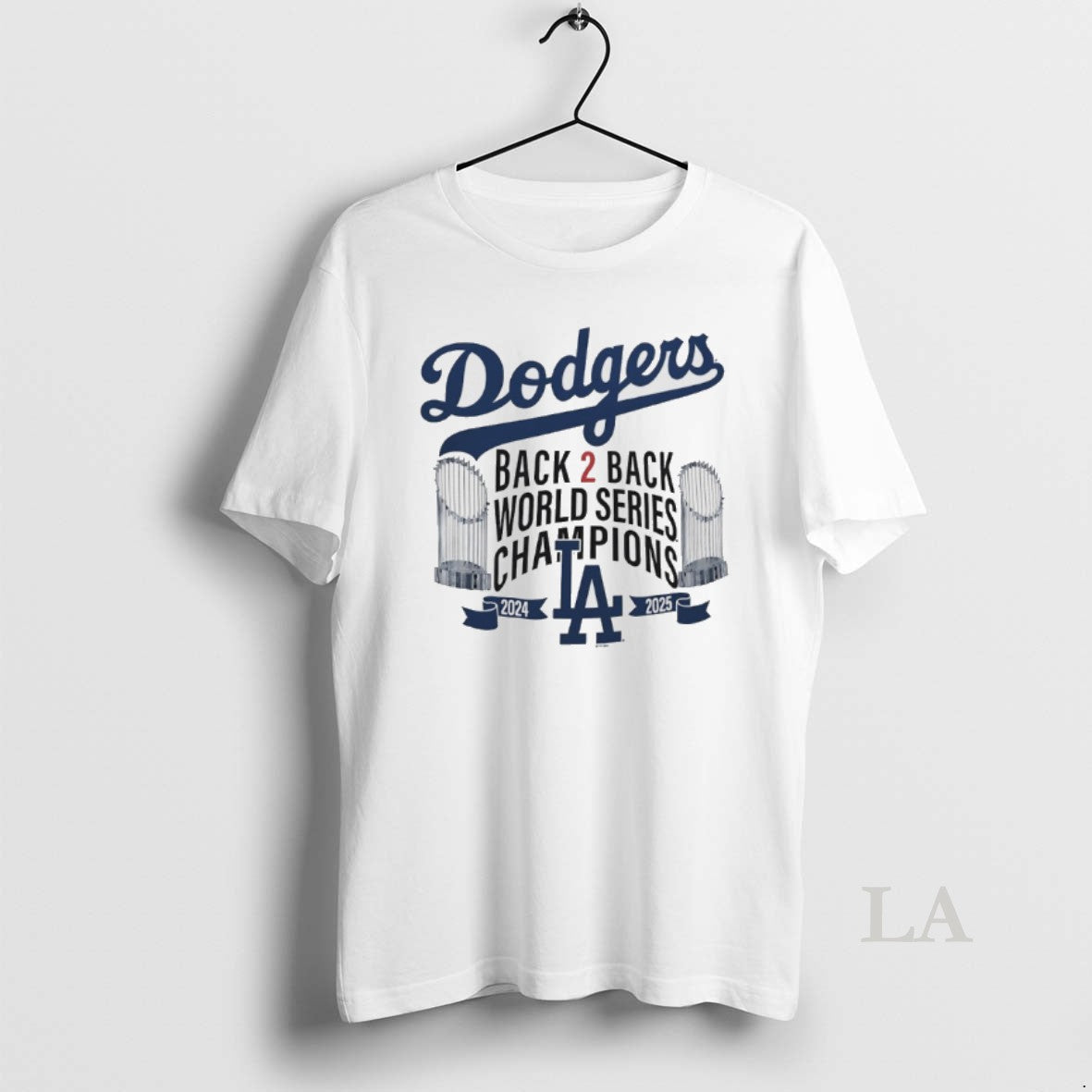 Original Los Angeles Dodgers Back To Back 2024 2025 World Series Champions Trophies