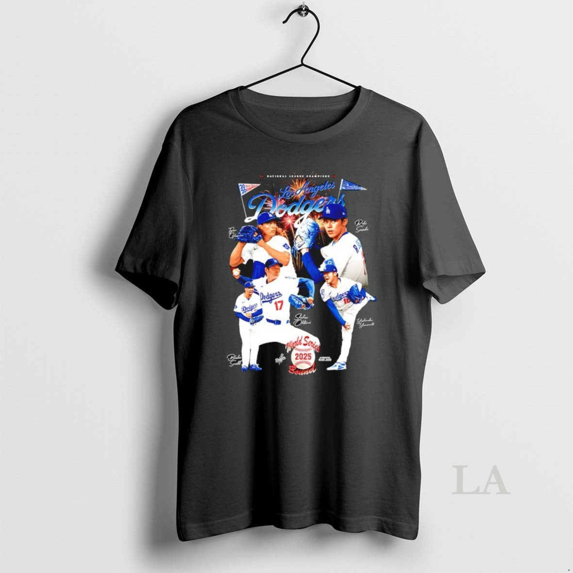 Original Los Angeles Dodgers National League Champions 2025 World Series Signature Graphic