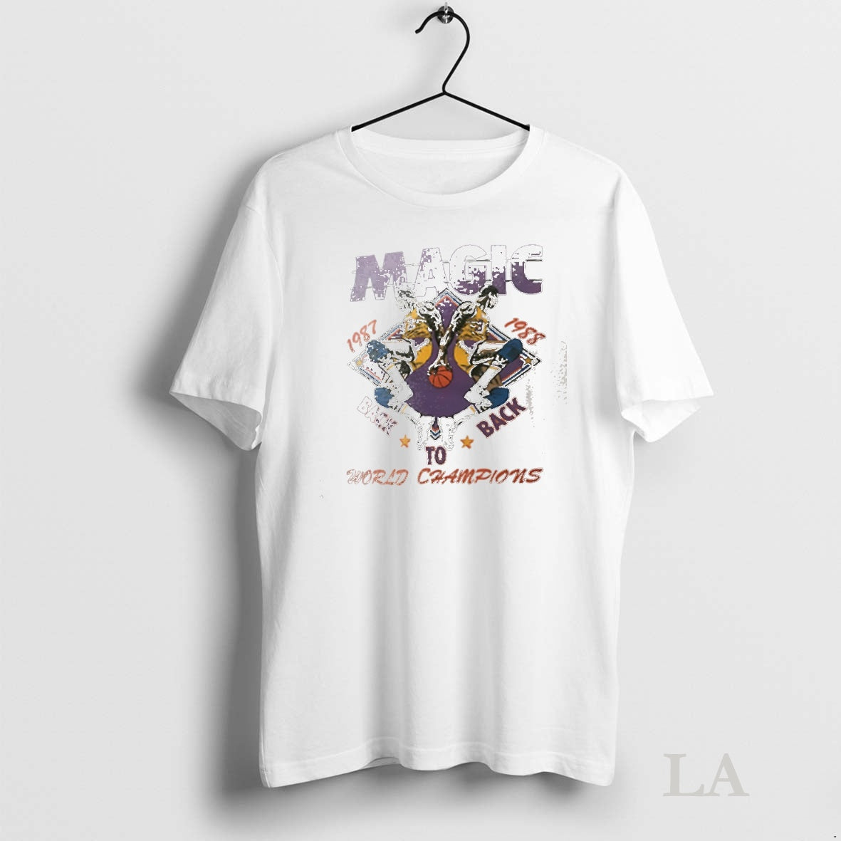 Original Los Angeles Lakers Magic Back To Back World Champions 1987 1988