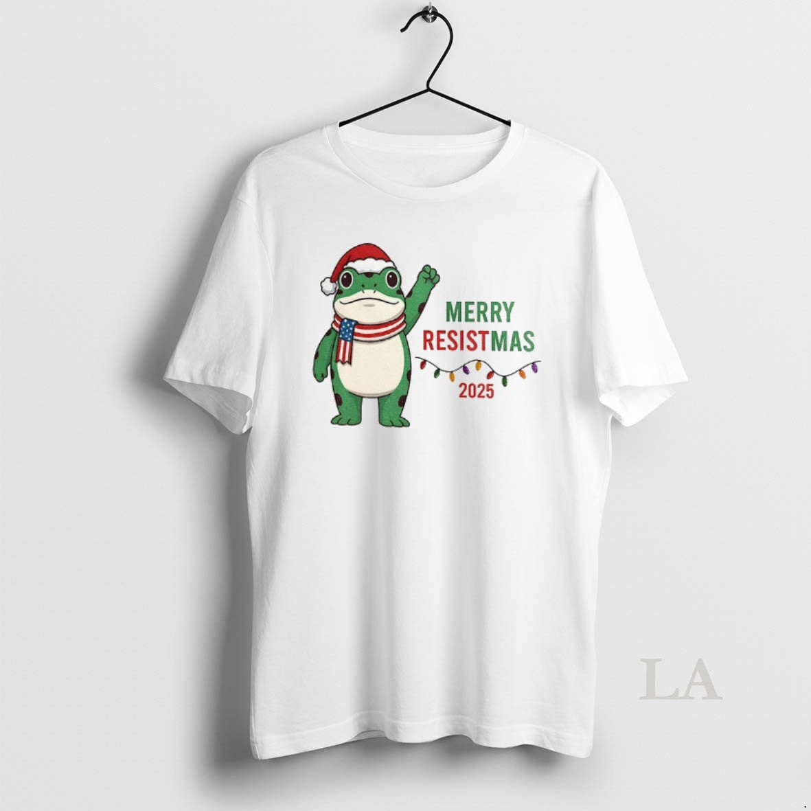 Original Merry Resistmas Portland Frog Santa Hat Merry Christmas 2025
