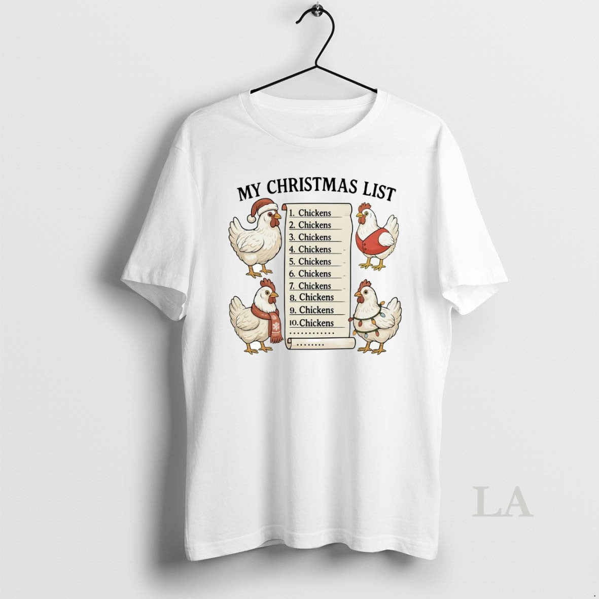 Original My Christmas List Chickens
