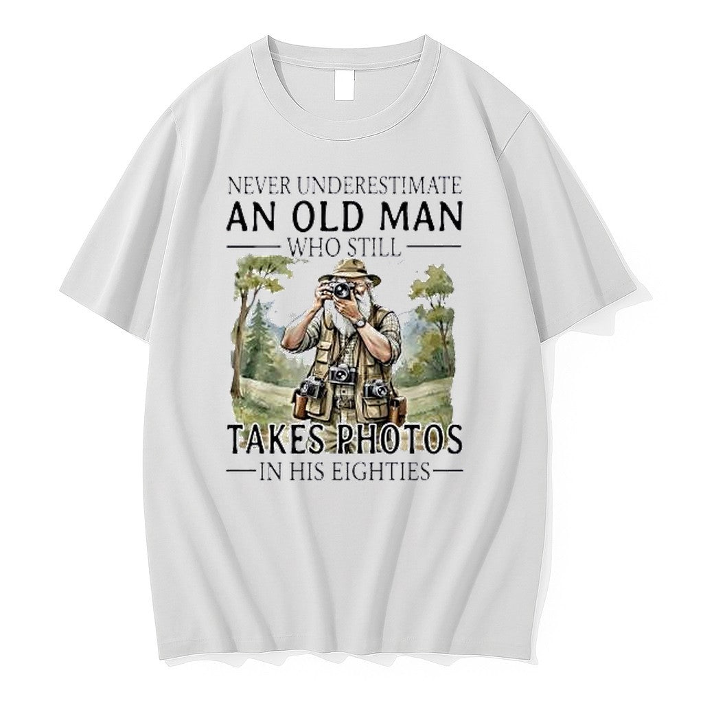 Original Never Underestimate An Old Man Who Is Still Takes Photos In Her Eighties Tshirts Unisex , , , Long Sleeve Tee