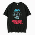 Original No More Wars For Israel Political Protest Skull Soldier Helmet Tshirts Unisex , , , Long Sleeve Tee