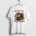 Original Not Now Kitten The Walls Are Closing In Panther Fire Flames Tshirts Unisex , , , Long Sleeve Tee