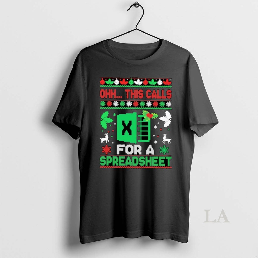 Original Ohh This Call For A Spreadsheet Ugly Christmas