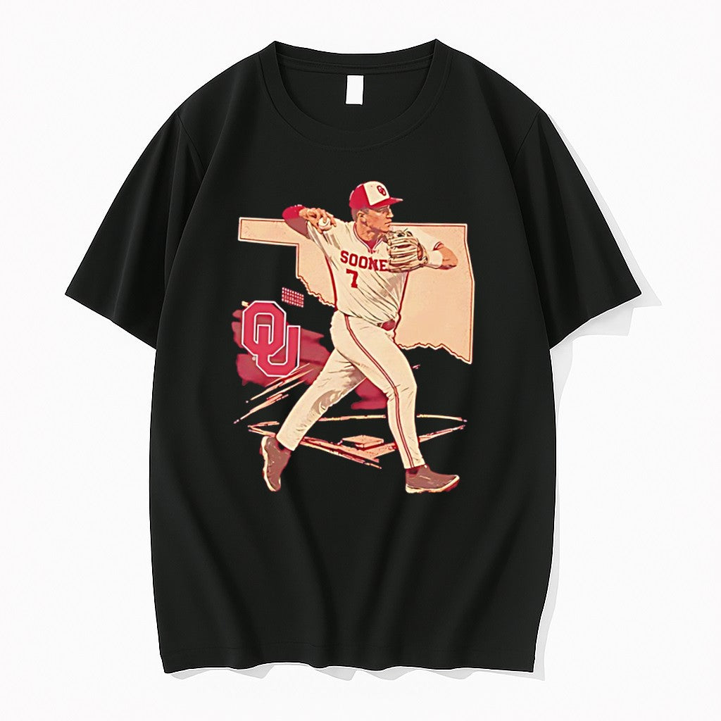 Original Oklahoma Softball Jaxon Willits With Oklahoma Map Background Tee Tshirts Unisex , , , Long Sleeve Tee
