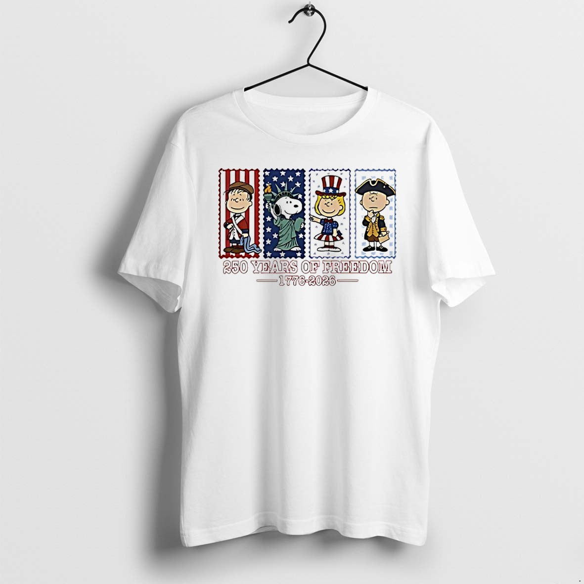 Original Peanuts America 250 Years Of Freedom 1776 2026 Anniversary Tshirts Jpg Unisex , , , Long Sleeve Tee