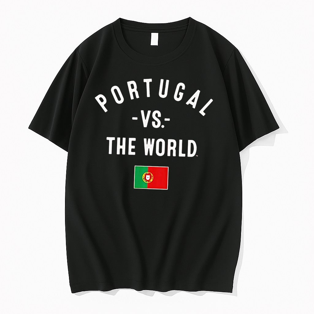 Original Portugal Vs The World Flag Black Tshirts Jpg Unisex , , , Long Sleeve Tee
