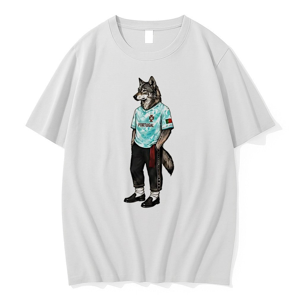 Original Portugese Wolf World Cup 2026 Mascot Tee Tshirts Jpg Unisex , , , Long Sleeve Tee