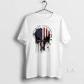 Original Punish Tyranny Skull Flag Flowing Paint
