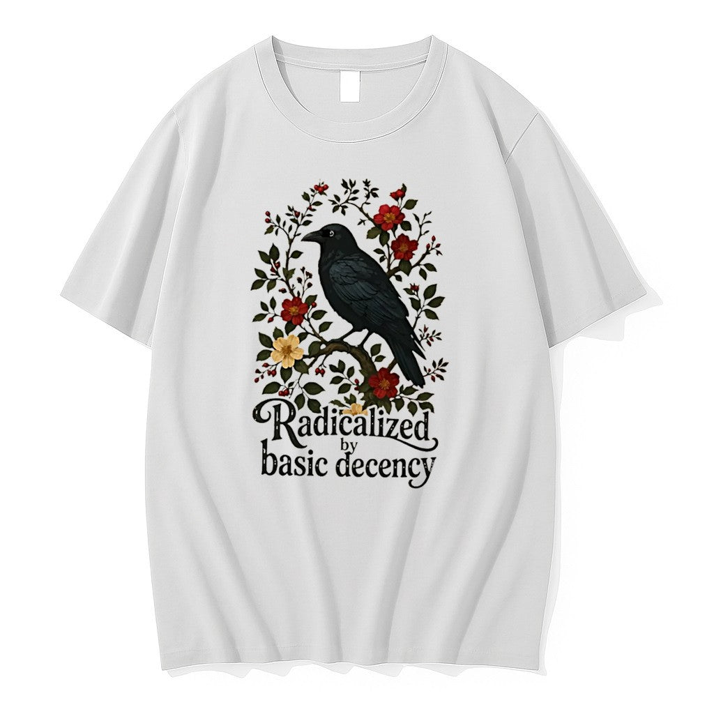 Original Radicalized By Basic Decency Vintage Tee Tshirts Jpg Unisex , , , Long Sleeve Tee