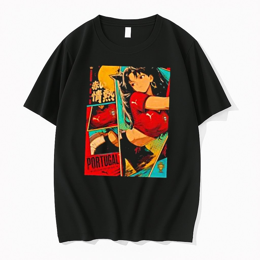 Original Rin Tohsaka Portugal Selecao Das Quinas Red Passion Determination Glory Tshirts Unisex , , , Long Sleeve Tee