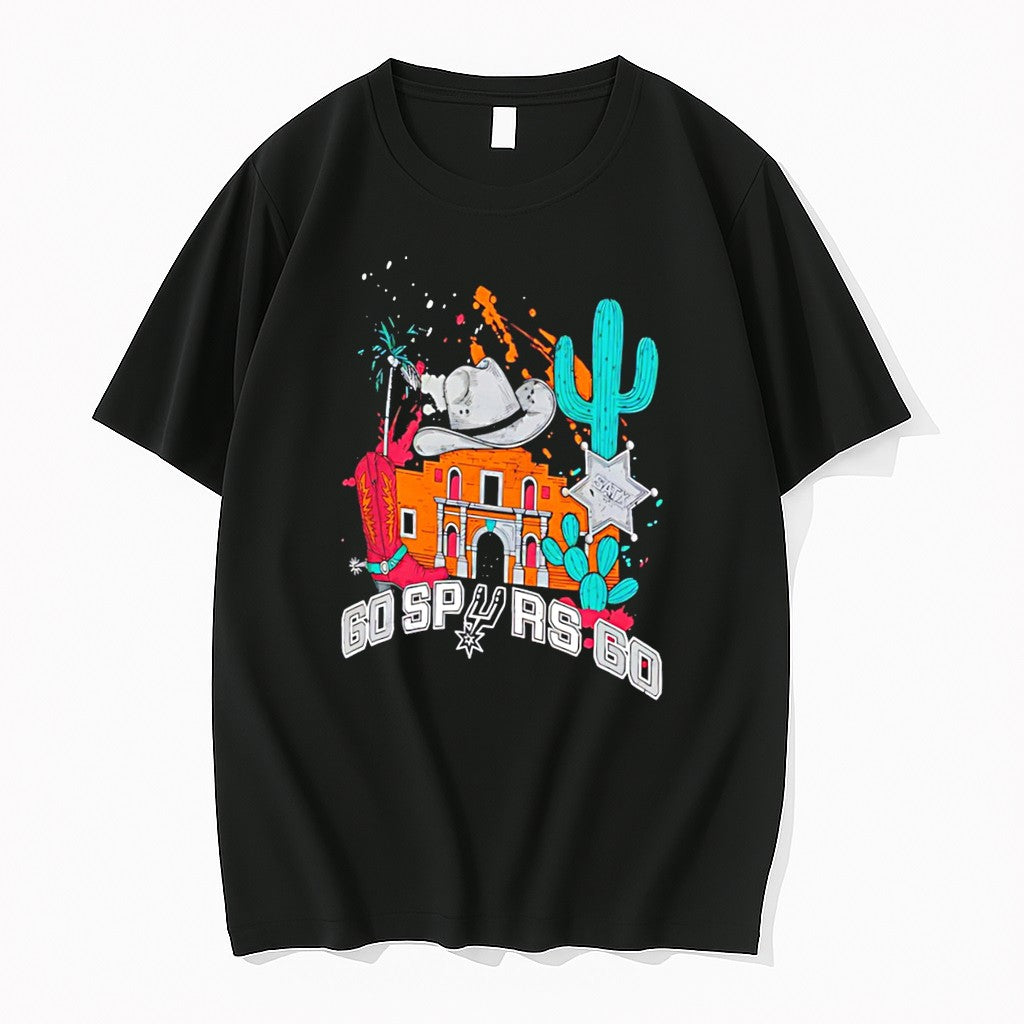 Original San Antonio Spurs Remember The Spurs Colorful Alamo Graphic Tee Tshirts Unisex , , , Long Sleeve Tee