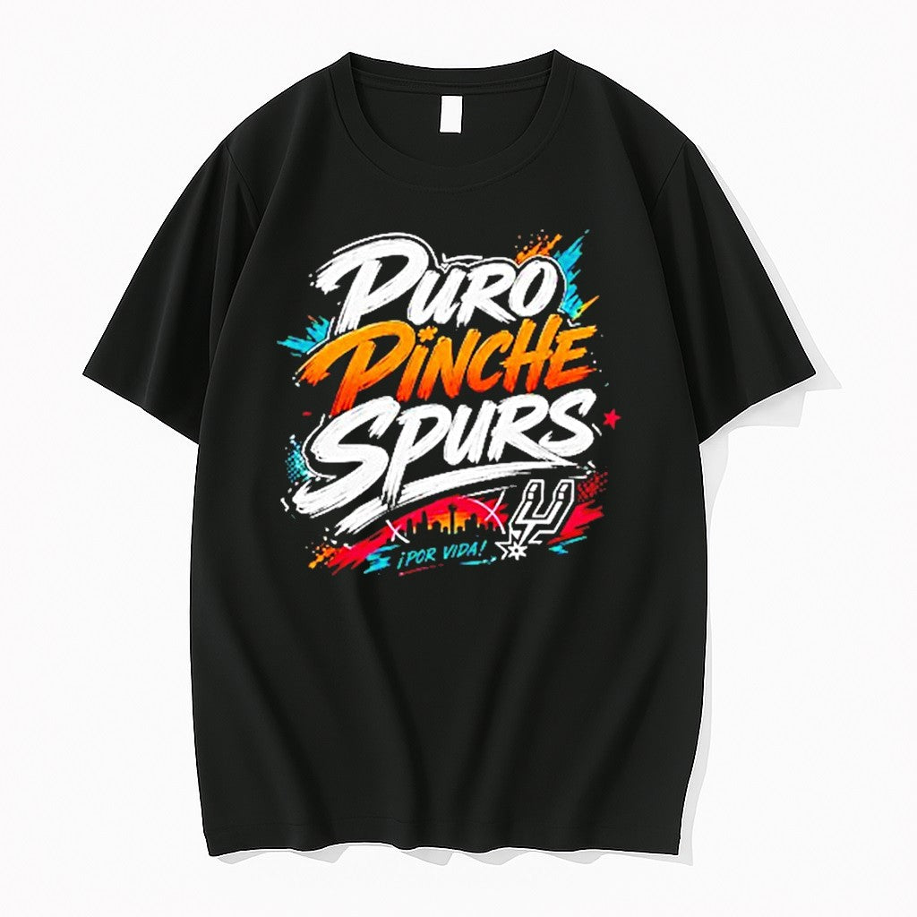 Original San Antonio Basketball Apparel Puro Pinche Spurs Por Vida Sports Tshirts Unisex , , , Long Sleeve Tee