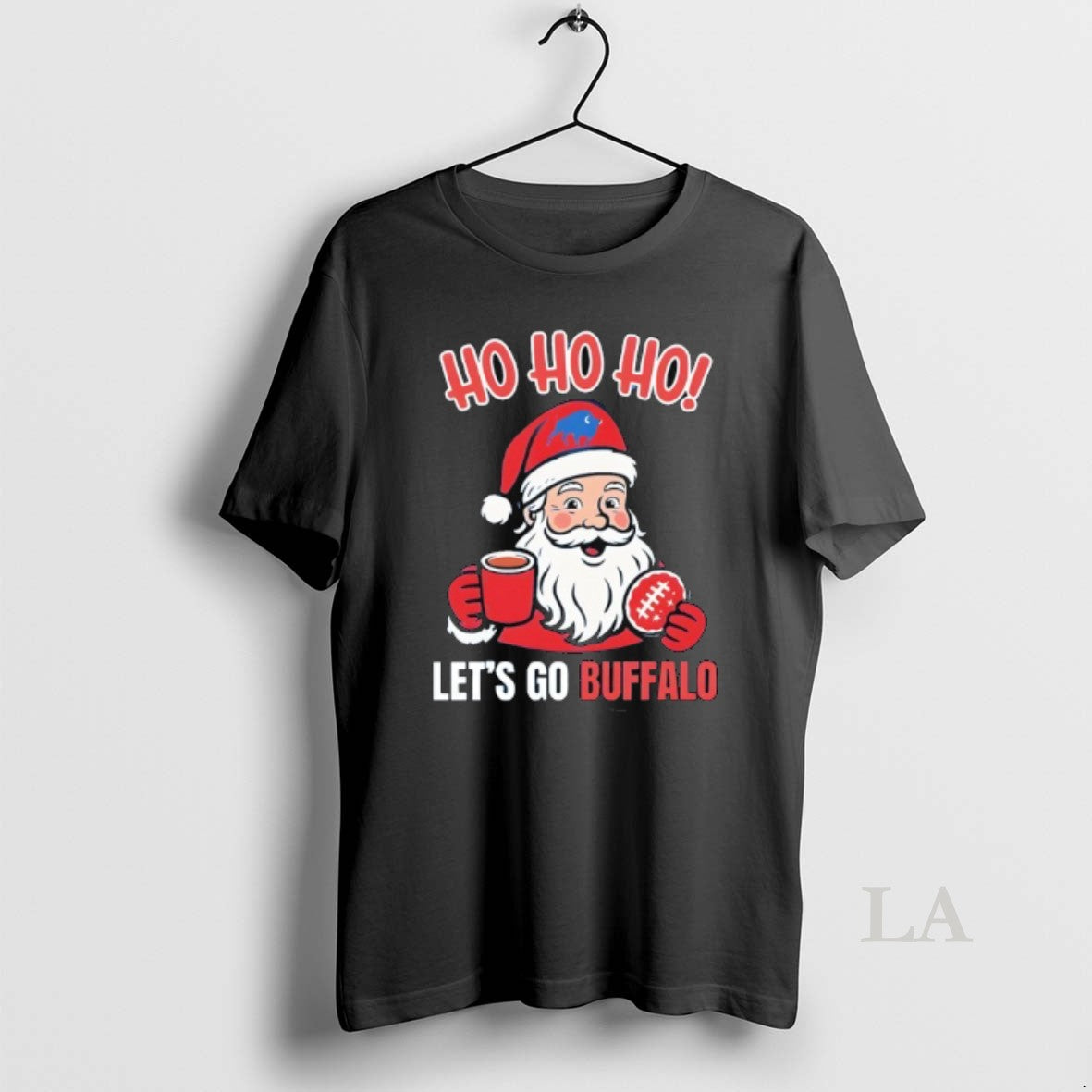 Original Santa Claus Ho Ho Ho Lets Go Bufalo Bills Football Christmas