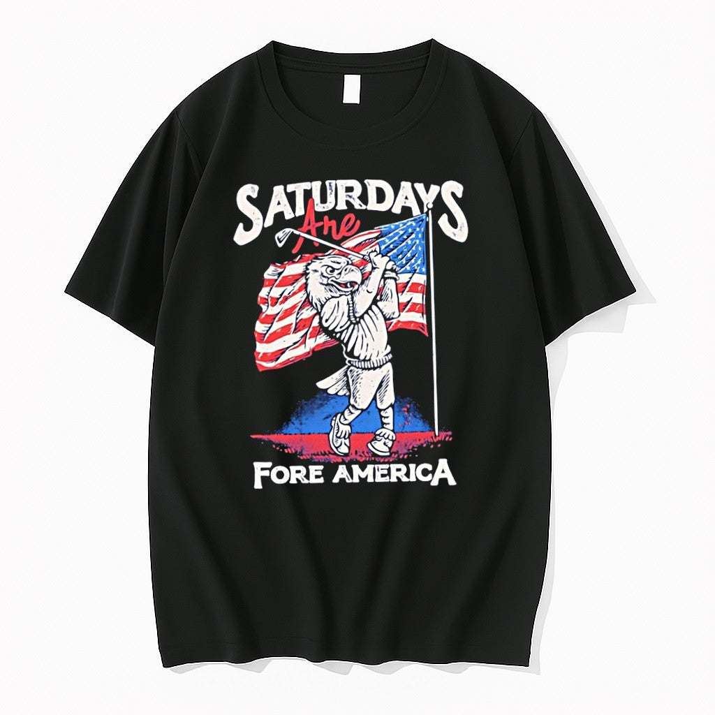 Original Saturdays Are Fore America Eagle Golf Usa Flag Tshirts Jpg Unisex , , , Long Sleeve Tee