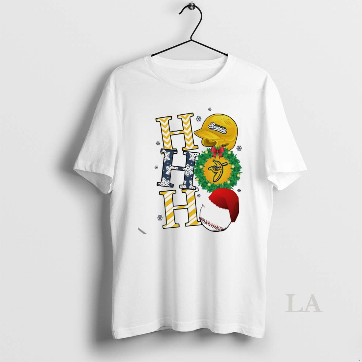 Original Savannah Bananas Ho Ho Ho Holiday Baseball Christmas White