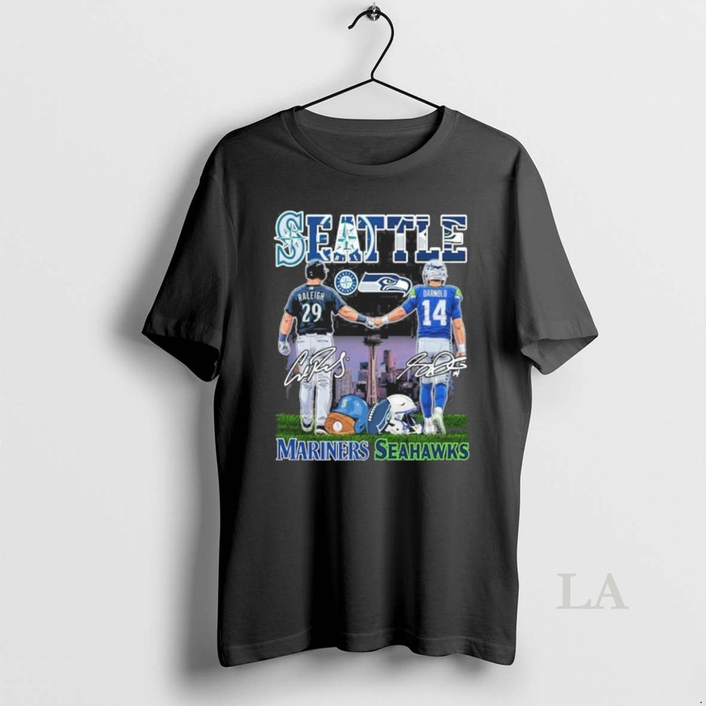 Original Seattle Mariners And Seahawks Raleigh Darnold Signatures