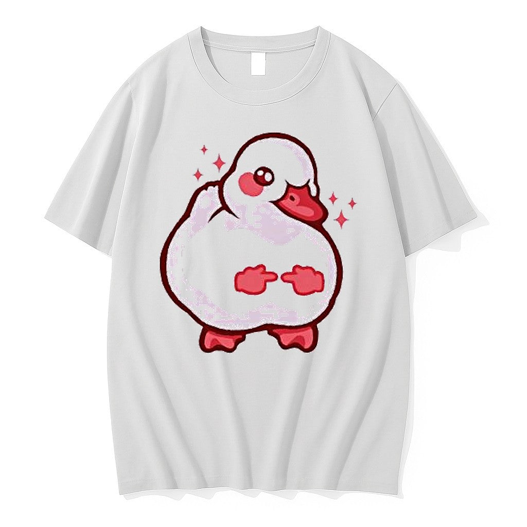 Original Shy Duck Pointing Fingers Meme Tshirts Jpg Unisex , , , Long Sleeve Tee