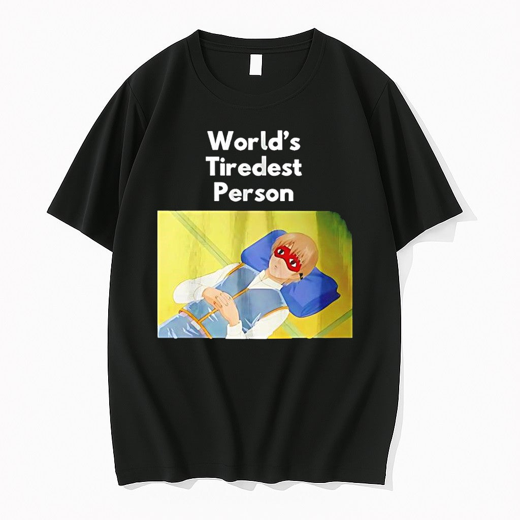 Original Sogo Okita Gintama Worlds Tiredest Person Meme Tshirts Jpg Unisex , , , Long Sleeve Tee