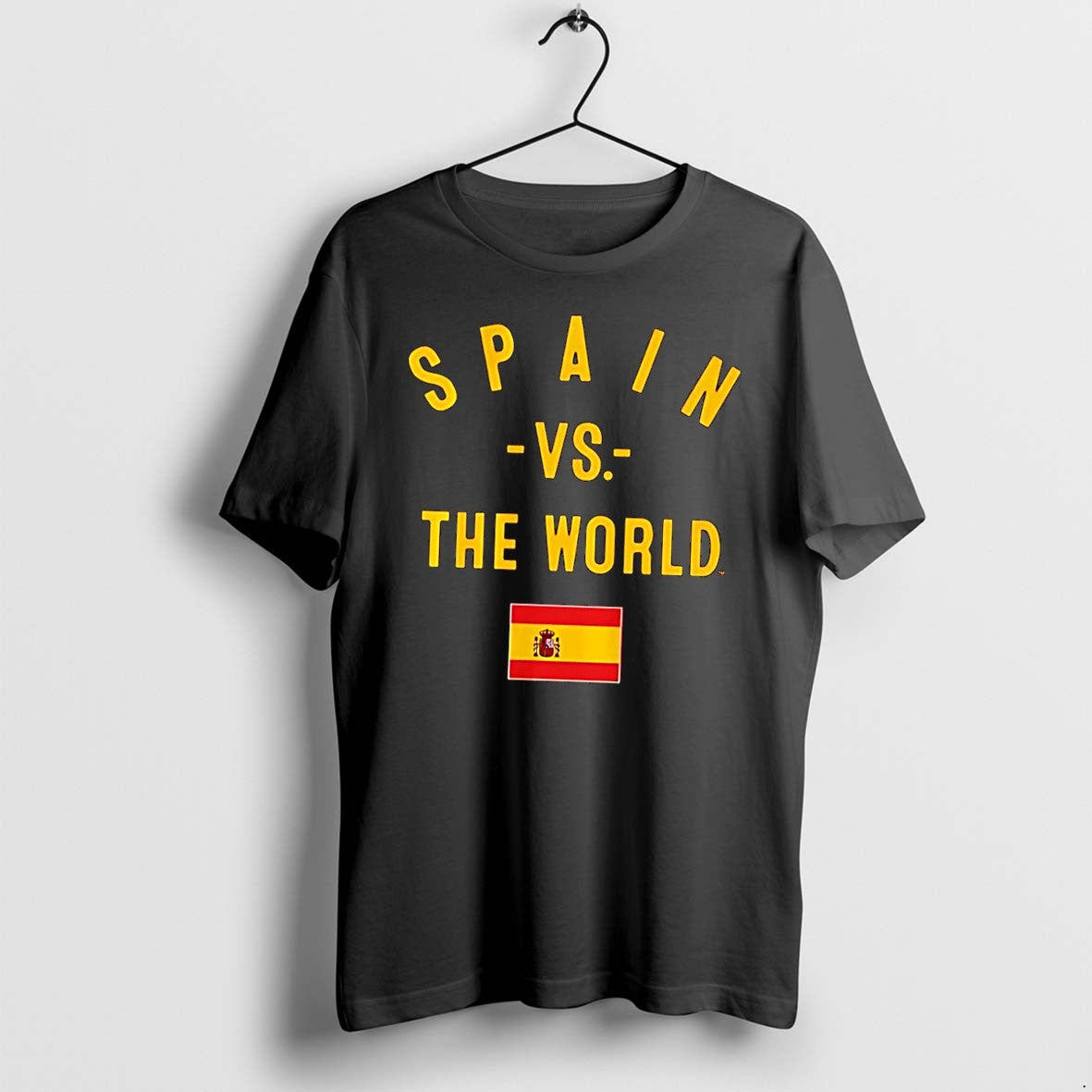 Original Spain Vs The World Flag Black Tshirts Jpg Unisex , , , Long Sleeve Tee