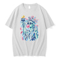 Original Statue Of Liberty Blowing Bubble Gum 4th Of July 250th Anniversary Tshirts Unisex , , , Long Sleeve Tee