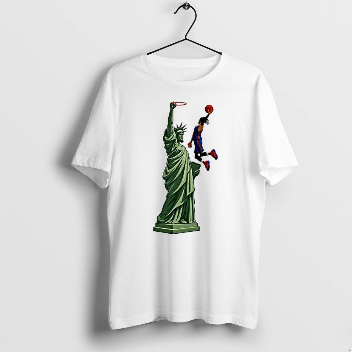 Original Statue Of Liberty Dunk Jalen Brunson Finals 2026 Tshirts Jpg Unisex , , , Long Sleeve Tee