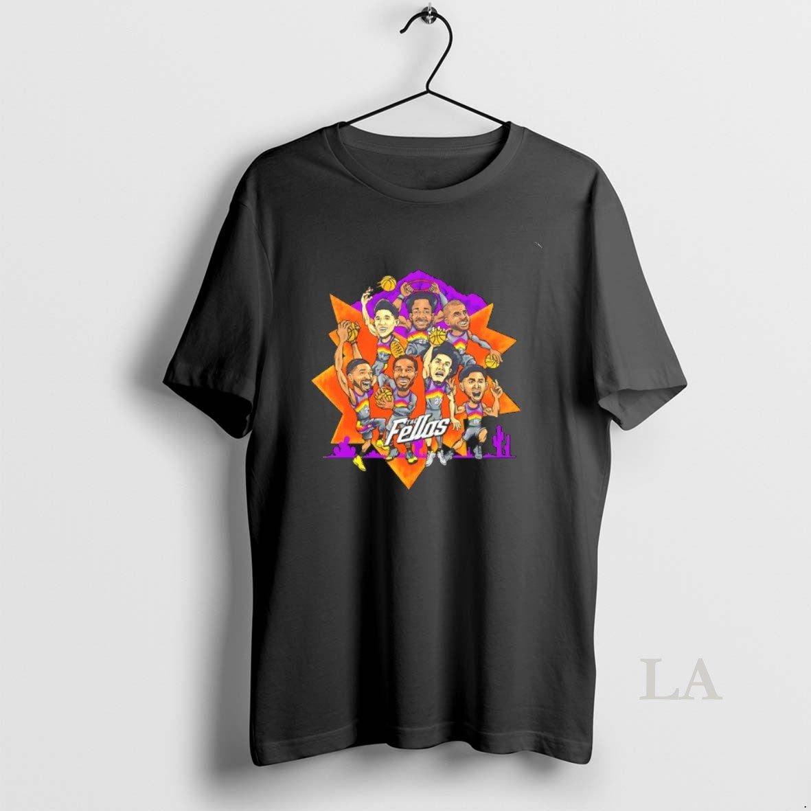 Original The Fellas De Doo Throwback Phoenix Suns Basketball Caricature