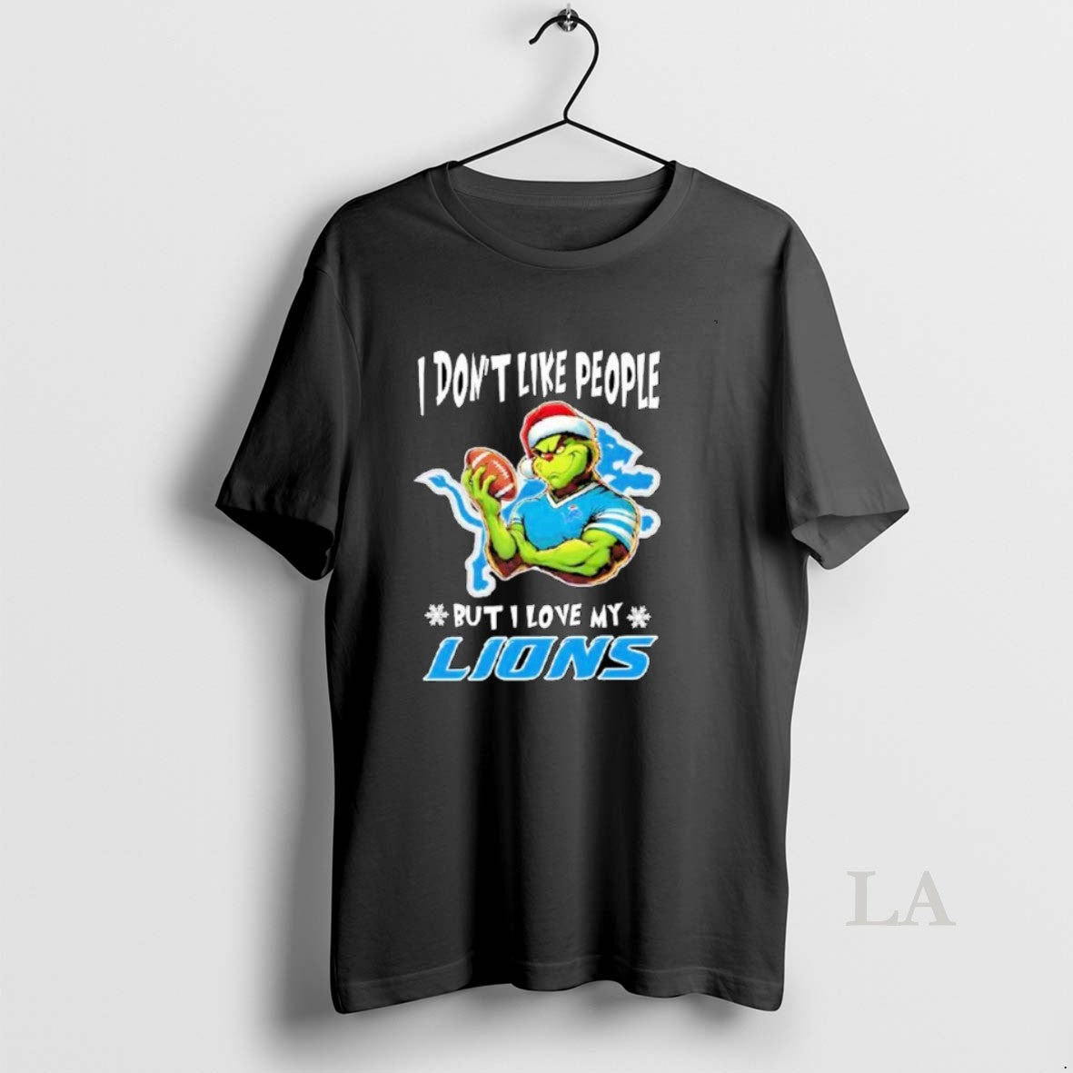 Original The Grinch I Dont Like People_e2_80_a6 But I Love My Detroit Lions Christmas