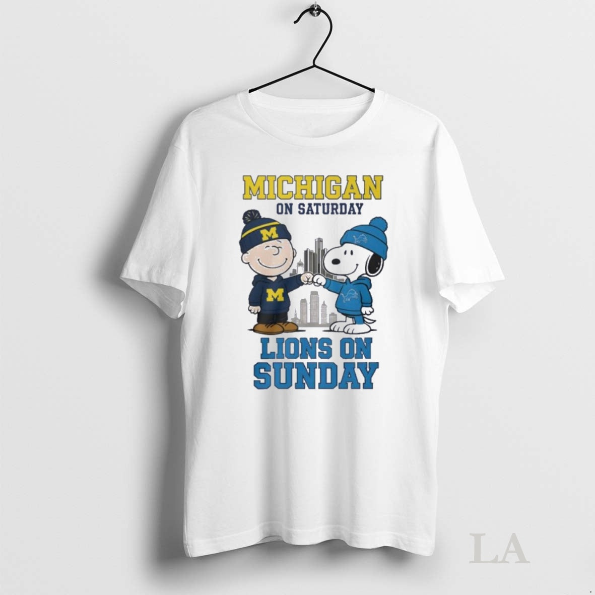 Original The Peanuts Fist Bump Michigan On Saturday And Lions On Sunday