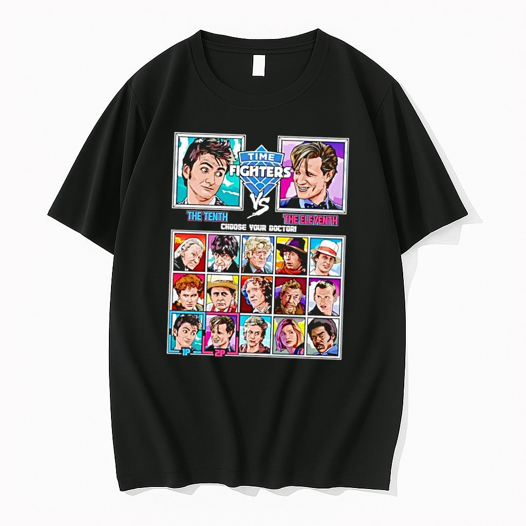 Original Time Fighters Choose Your Doctor Black Tshirts Jpg Unisex , , , Long Sleeve Tee