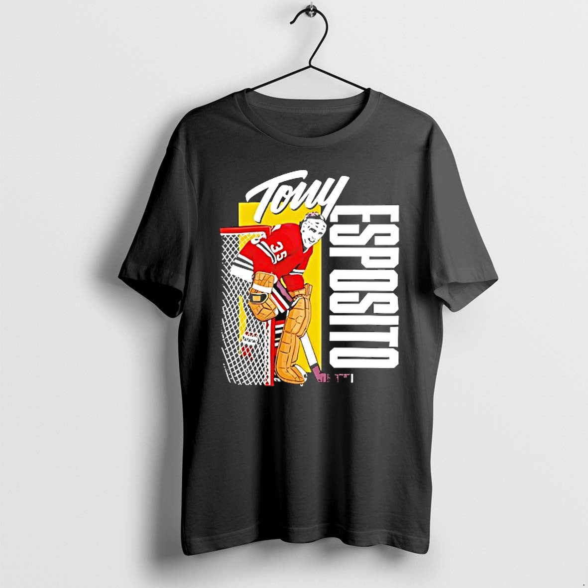 Original Tony Esposito Chicago Highlight Hockey Tshirts Jpg Unisex , , , Long Sleeve Tee