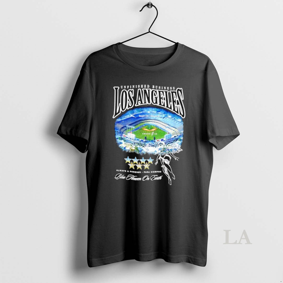 Original Unfinished Business Los Angeles Dodgers 2025 World Series Champions Blue Heaven On Earth
