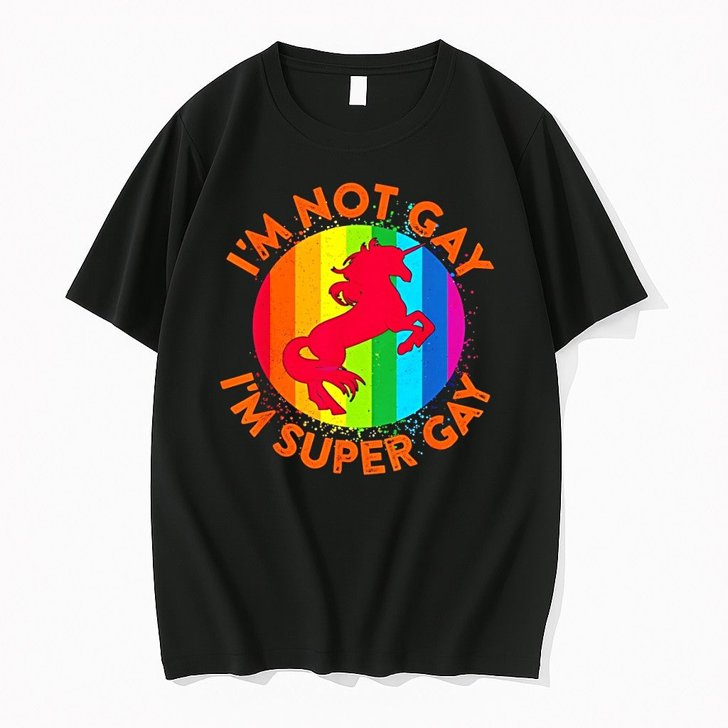 Original Unicorn Im Not Gay Im Super Gay Lgbt Pride Month Tshirts Jpg Unisex , , , Long Sleeve Tee