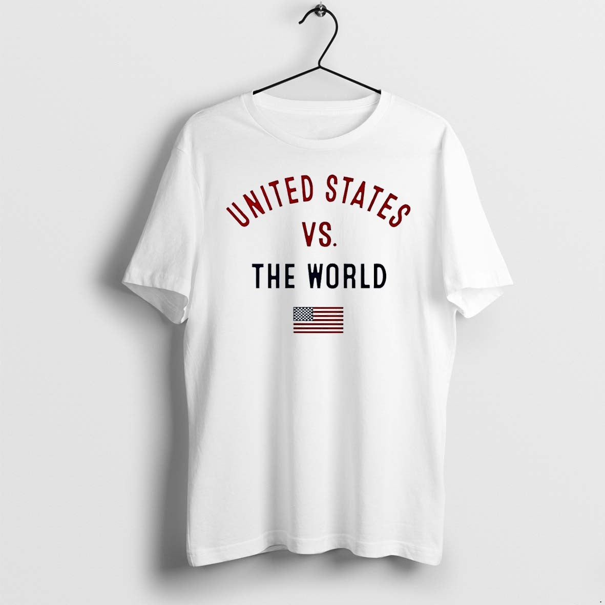 Original United States Vs The World Flag White Tshirts Jpg Unisex , , , Long Sleeve Tee